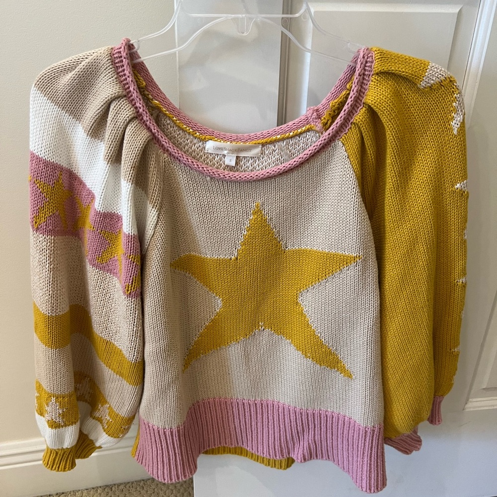 Colorful Star Patterned Women's Sweater